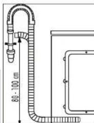 HAIER HW70B1426S - Afvoerslang maar riolering - 1