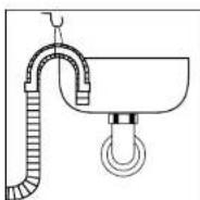 HAIER HW70B1426S - Afvoerslang maar wasbak - 1