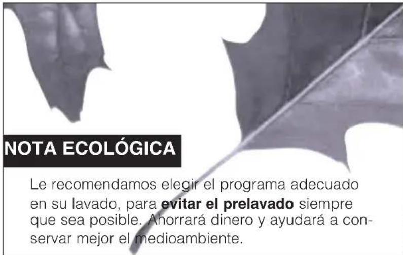 FAGOR 2F2609LX - SELECTION DEL PROGRAMA DE LAVADO - 5