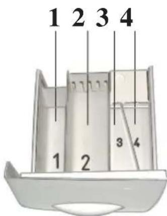 BOMANN WAA 9351 - - Detergent drawer. Distribution of the washing products. - 1