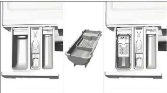 BEKO WMB 91242 LSC - If the product contains a liquid detergent cup: - 1