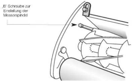 MASPORT 660 RRR - Einstellung der Messerspindel - 1