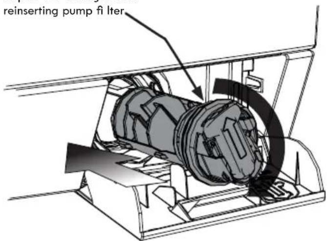 reinserting pump fi lter