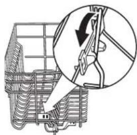 KITCHENAID Architect KDTE104DWH - To adjust the fold-down tines: - 1