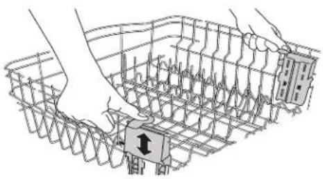 KITCHENAID KDFE204ESS - Panier supérieur de luxé réglabé à 2 positions - 1