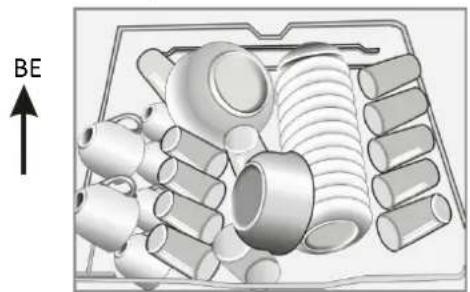 FAGOR LVF11AX - A felső kosár bepakolása - 1