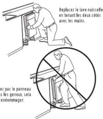 FAGOR LFA75IT - ÉTAPE 11 MISE EN PLACE DU LAVE-VAISSELLE SOUS LE PLAN DE TRAVAIL - 1