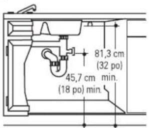 FAGOR LFA75IT - Méthode 2 - Tuyau d'évacuation élevé avec raccord en Tou broyeur - 1