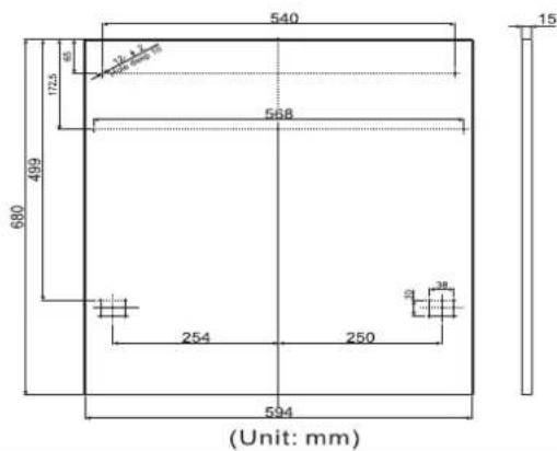 FAGOR LFA75IT - ÉTAPE 1 DIMENSIONS DU PANNEAU - 1
