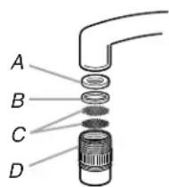 KENMORE 665.17159 - Raccordement de l'adaptateur pour robinet aux robinets avec filetage interne - 1