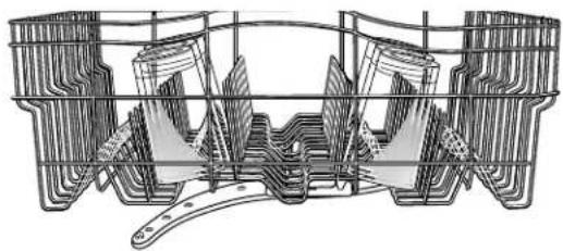 KENMORE 665.17159 - Place cups and glasses in the rows between tines. - 1