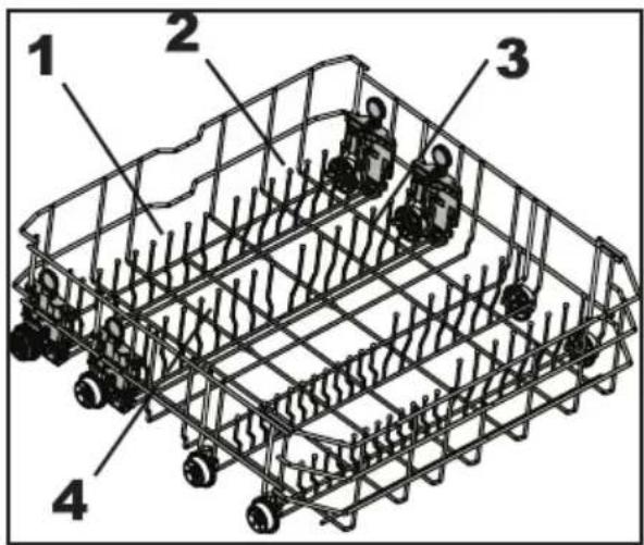 BLOMBERG DWT 59500 FBI - QUATRE SUPPORTS À ASSIETTES À DENTS AMOVIBLES (EN FONCTION DES MODELES) - 1