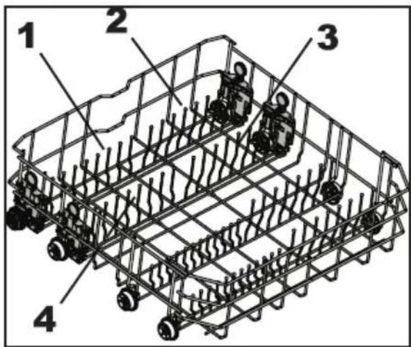 BLOMBERG DWT 58500 FBI - Quatre supports à assiettes à DENTS amovibles (en fonction des modeles) - 1
