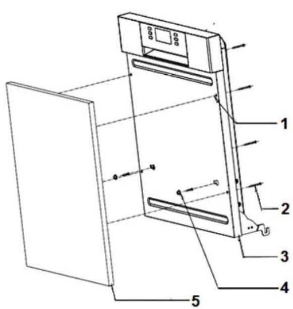 PKM DW12A++7 - Dimensions and fixing of the front decoration panel - 2
