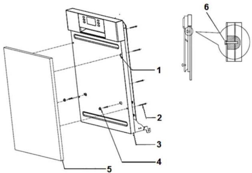 PKM DW12A++7 - Dimensions et fixation du panneau de porte - 2