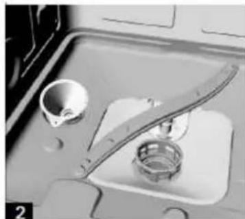 PKM DW127FIA++ - The water softener container is beneath the lower dish rack. - 2