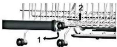PKM DW127FIA++ - Einstellen des oberen Geschirrkorbs - 1