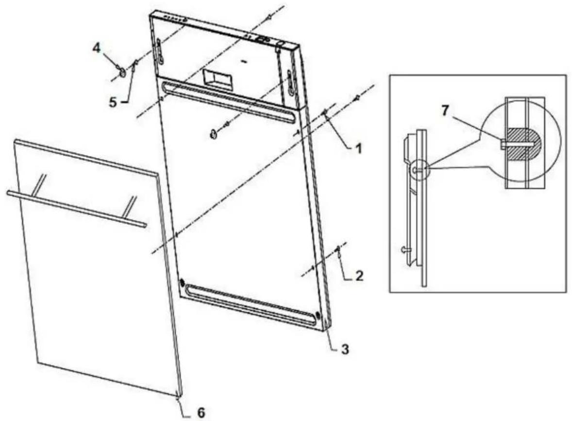 PKM DW126FI - Abmessungen und Befestigung der Zierverkleidung - 2