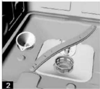 PKM DW126FI - THE WATER SOFTENER CONTAINER IS BENEATH THE LOWER DISH RACK. FILL THE CONTAINER AS FOLLOWS. - 2