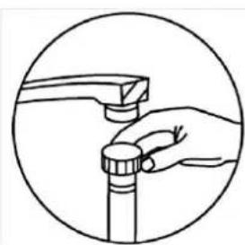 PKM DW126FI - Installation of the water inlet hose - 1