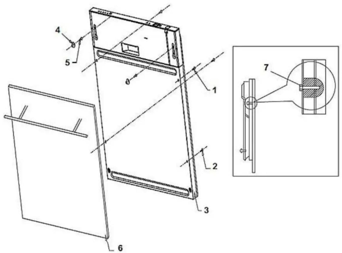 PKM DW126FI - Dimensions and fixing of the front decoration panel - 2