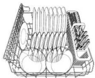 MAYTAG MDB7949SDZ - Configuration de chargement pour 8 couverts (differente selon le modele) - 2