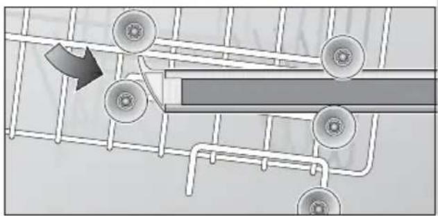 GAGGENAU GM 205110 - Panier à vaisselle supérieur avec des paires de roulettes en haut et en bas - 2