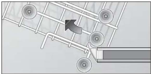 GAGGENAU GM 215110 - Panier à vaisselle supérieur avec des paires de roulettes en haut et en bas - 1