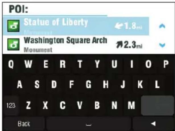 Sygic GPD 430 - How to find a point of interest: - 2