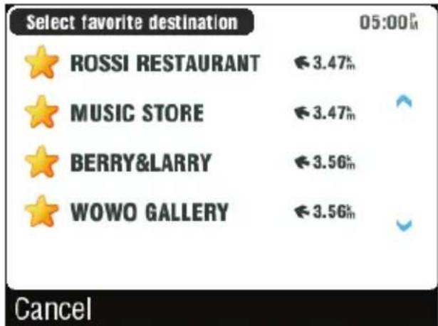 Sygic GPD 430 - Stored favorite locations - 1