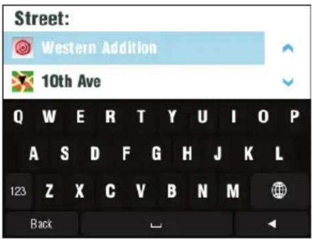 Sygic GPD 430 - Entering an Address - 2