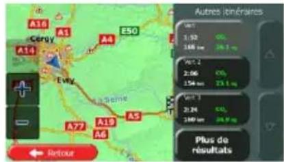 CALIBER RDN902BTI - Vérification des autres itinéaires lors de la planification de l'itinéaire - 2