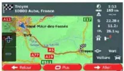 CALIBER RDN902BTI - Suvant    apparait au nouvel emplacement. Touchez pour confirmer la destination ou Retour    touchez pour selectionner une destination différente. - 3