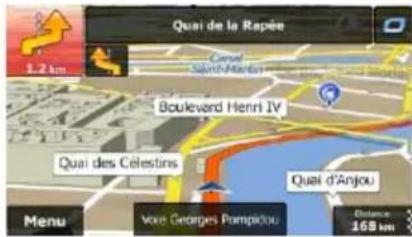 CALIBER RDN902BTI - Présentation du virage et Prochaine rue - 2