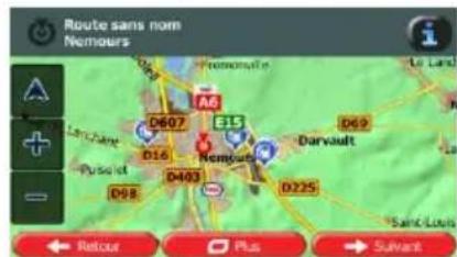 CALIBER RDN902BTI - Sélection d'un emplacement sur la carte comme destination - 4