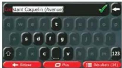 CALIBER RDN902BTI - Saisir une adresse avec un code postal - 9