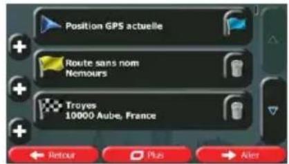 CALIBER RDN902BTI - Éditer la liste des destinations (Modifier itinétaire) - 4