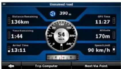 CALIBER MCD 893 - Trip Information screen - 1