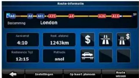 CALIBER MCD 893 - Het scherm Route-informatie - 2