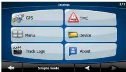 CALIBER MCD 893 - Settings menu - 2