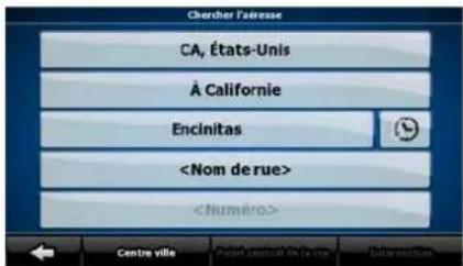 CALIBER MCD 893 - Saisie d'une adresse (Amérique du Nord, Australie) - 1