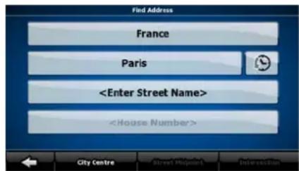 CALIBER MCD 893 - Entering an address (Europe) - 1