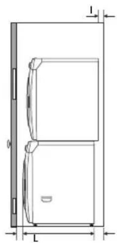 SAMSUNG DV42H5600GP - Installation with stacked washing machine and dryer - 3