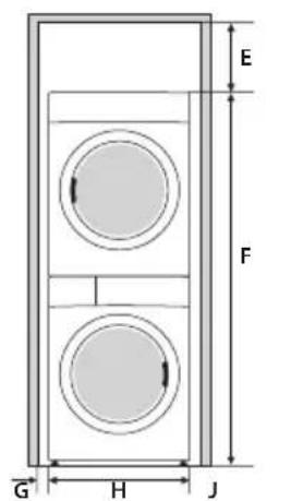 SAMSUNG DV42H5600GP - Installation with stacked washing machine and dryer - 2