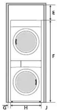 SAMSUNG DV42H5600GP - Installation superposée du lave-linge et du sèche-linge - 2