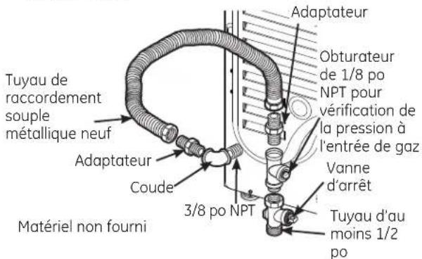 GE GFD49ERPKRR - RACCORDEMENT DE LA SECHEUSE À L'ALIMENTATION EN GAZ - 1