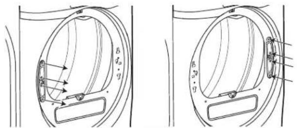 GE GFD49ERPKRR - RE-LOCATE THE HINGE STRIKER (on some models - see step 2A above for other models) - 1