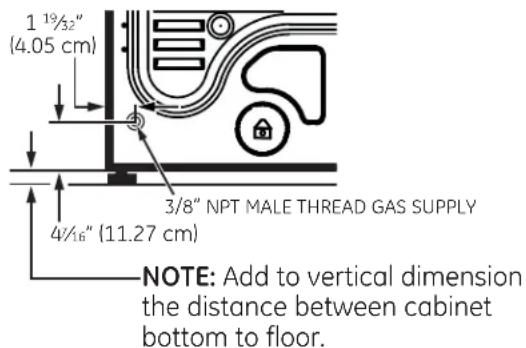 GE GFD49ERPKRR - DRYER GAS SUPPLY CONNECTION - 1