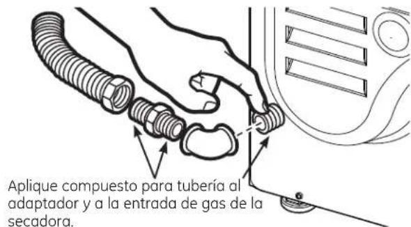 GE GFD49ERPKRR - CÓMOCONECTAR LA SECADERAL SUMINISTRO DE GAS - 2