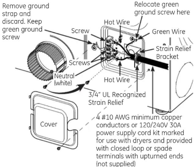 GE GFD49ERPKRR - CONNECTING DRYER USING 4-WIRE CONNECTION (MUST BE USED FOR MOBILE HOME INSTALLATION) - 1